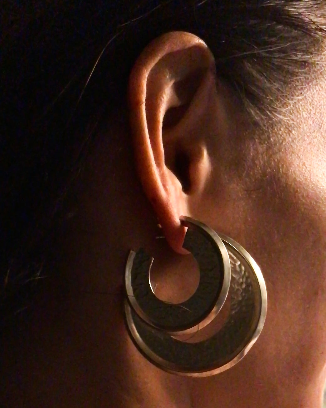 Both Sides of the Moon Hoops | Large