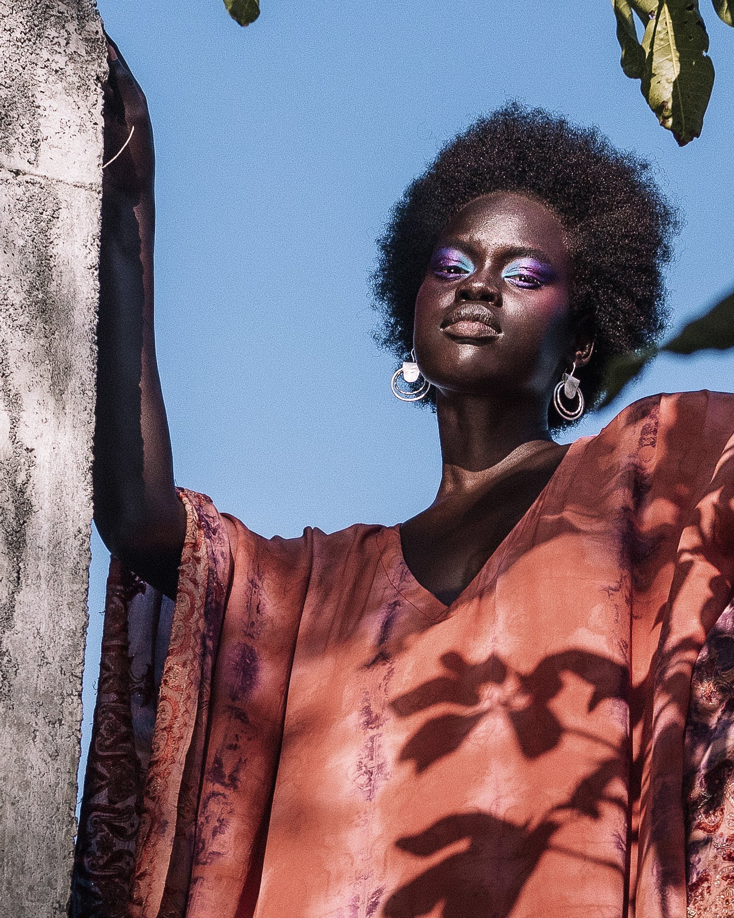Editorial_shot_of_Eba_wearing_Helena_Earrings_Silver