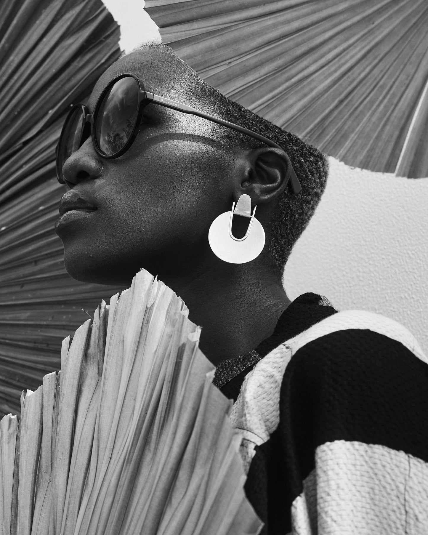 Editorial_shot_of_Thoko_wearing_Elektra_Earrings_Silver_Medium
