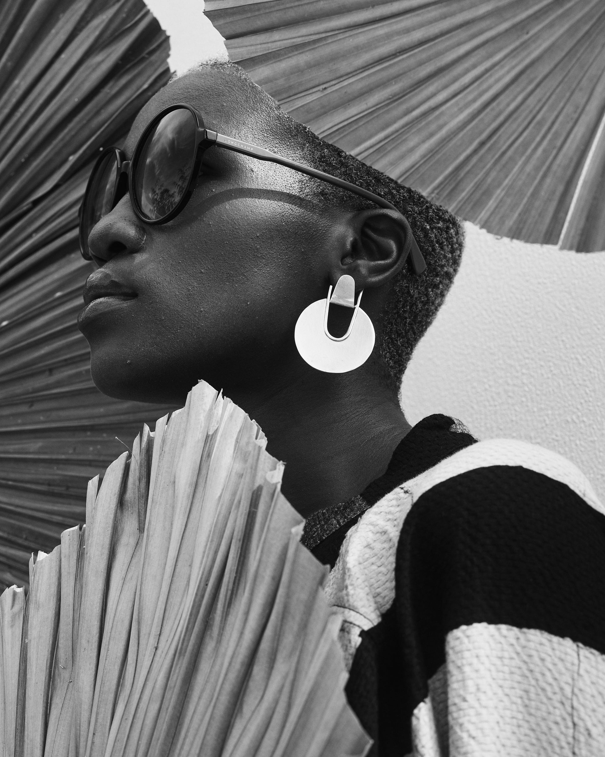 Editorial_shot_of_Thoko_wearing_Elektra_Earrings_Silver_Medium